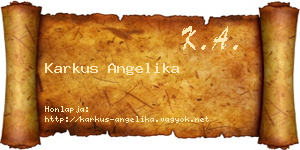 Karkus Angelika névjegykártya